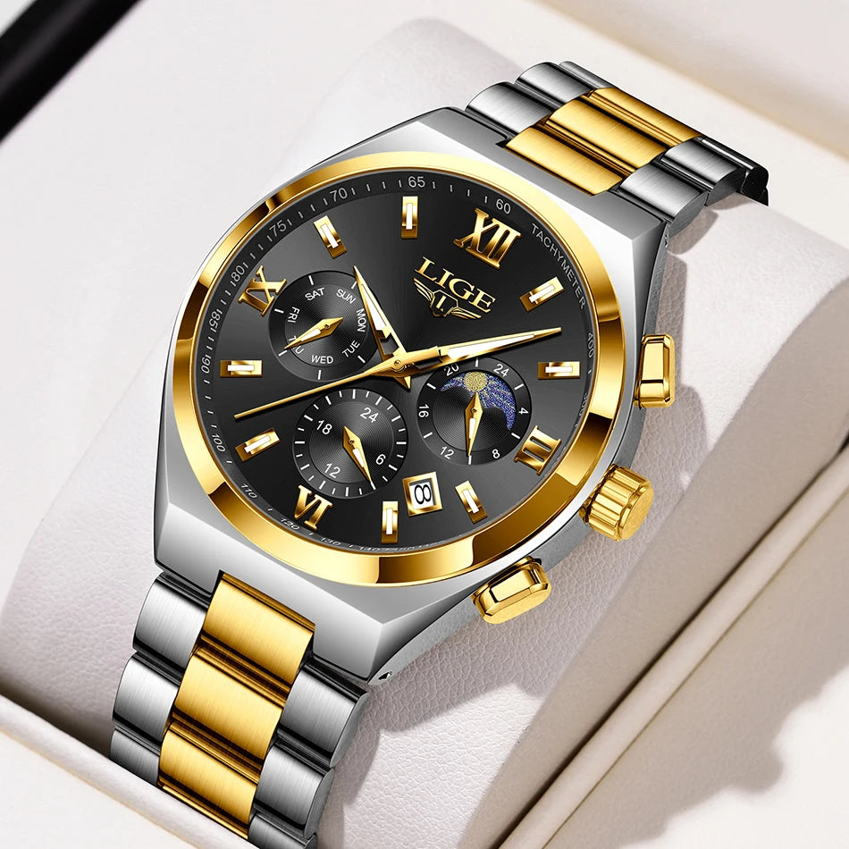LIGE Top Brand Luxury Watch Women Simple Ladies Analog Quartz Wrist Watches Fashion Casual Waterproof Female Clock Montre Femme