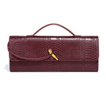 Luxury Design Top-Handle Bag for Women Evening Handbag Long Purse PU Snakeskin Pattern Crossbody Shoulder Bags Fashion Outfits