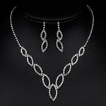 BLIJERY Fashion Bridesmaid Bridal Jewelry Sets for Women Rhinestone Crystal Necklace Earrings Sets Prom Wedding Jewelry Sets