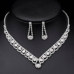 BLIJERY Fashion Bridesmaid Bridal Jewelry Sets for Women Rhinestone Crystal Necklace Earrings Sets Prom Wedding Jewelry Sets