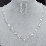 BLIJERY Fashion Bridesmaid Bridal Jewelry Sets for Women Rhinestone Crystal Necklace Earrings Sets Prom Wedding Jewelry Sets