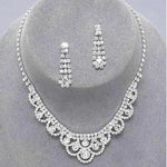 BLIJERY Fashion Bridesmaid Bridal Jewelry Sets for Women Rhinestone Crystal Necklace Earrings Sets Prom Wedding Jewelry Sets