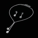 BLIJERY Fashion Bridesmaid Bridal Jewelry Sets for Women Rhinestone Crystal Necklace Earrings Sets Prom Wedding Jewelry Sets