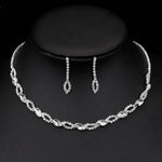 BLIJERY Fashion Bridesmaid Bridal Jewelry Sets for Women Rhinestone Crystal Necklace Earrings Sets Prom Wedding Jewelry Sets