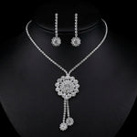 BLIJERY Fashion Bridesmaid Bridal Jewelry Sets for Women Rhinestone Crystal Necklace Earrings Sets Prom Wedding Jewelry Sets