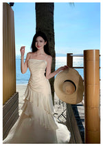 2025 Summer New High-end Sense Niche Light Luxury Sling dress Long Adult Ceremony Slim-fit Birthday Dress