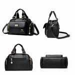 Luxury Designer Purse and Handbag Fashion High Quality Women's Shoulder Bag Large Capacity Soft Leather Locomotive Crossbody Bag