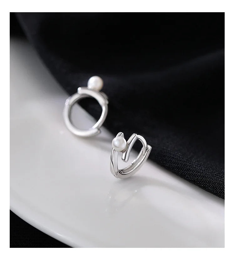 925 Sterling Silver Pearl Earrings Luxurious Exclusive Design Exquisite Simple Fashionable Ear Accessories for Women