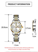 OLEVS Luxury Brand Watch for Women Fashion Quartz Women's Watches Waterproof Stainless Steel Elegant Ladies Wristwatch Original