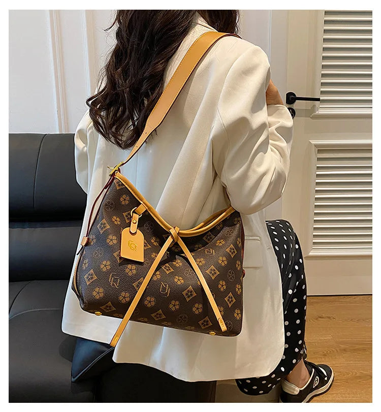 Luxury Brand Women's Shoulder Bag Premium Leather Ladies Crossbody Shoulder Handbags Elegent Ladies Totes Purses