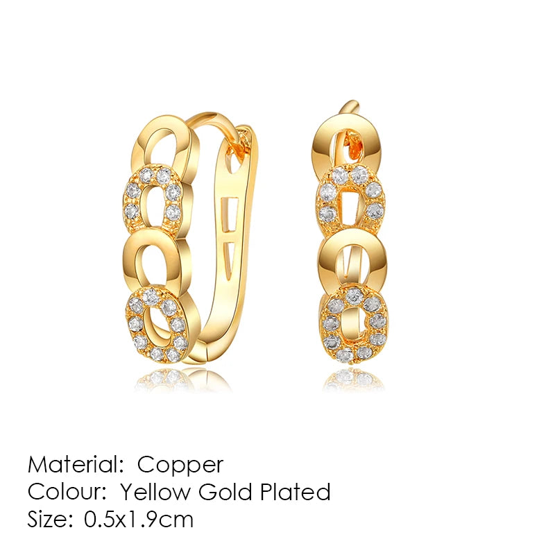 Stud Earrings For Women Classic Six Claw Clear AAA+Cubic Zirconia Rose Gold Color Fashion Jewelry For Female KAE094
