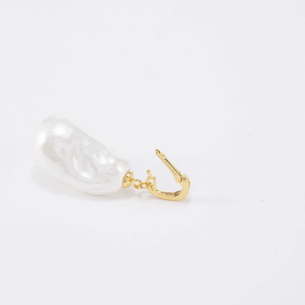 Antique Baroque Pearl Earrings Light Luxury High-end Retro All-match Fashion Elegant Ear Jewelry Cross-border New Arrival