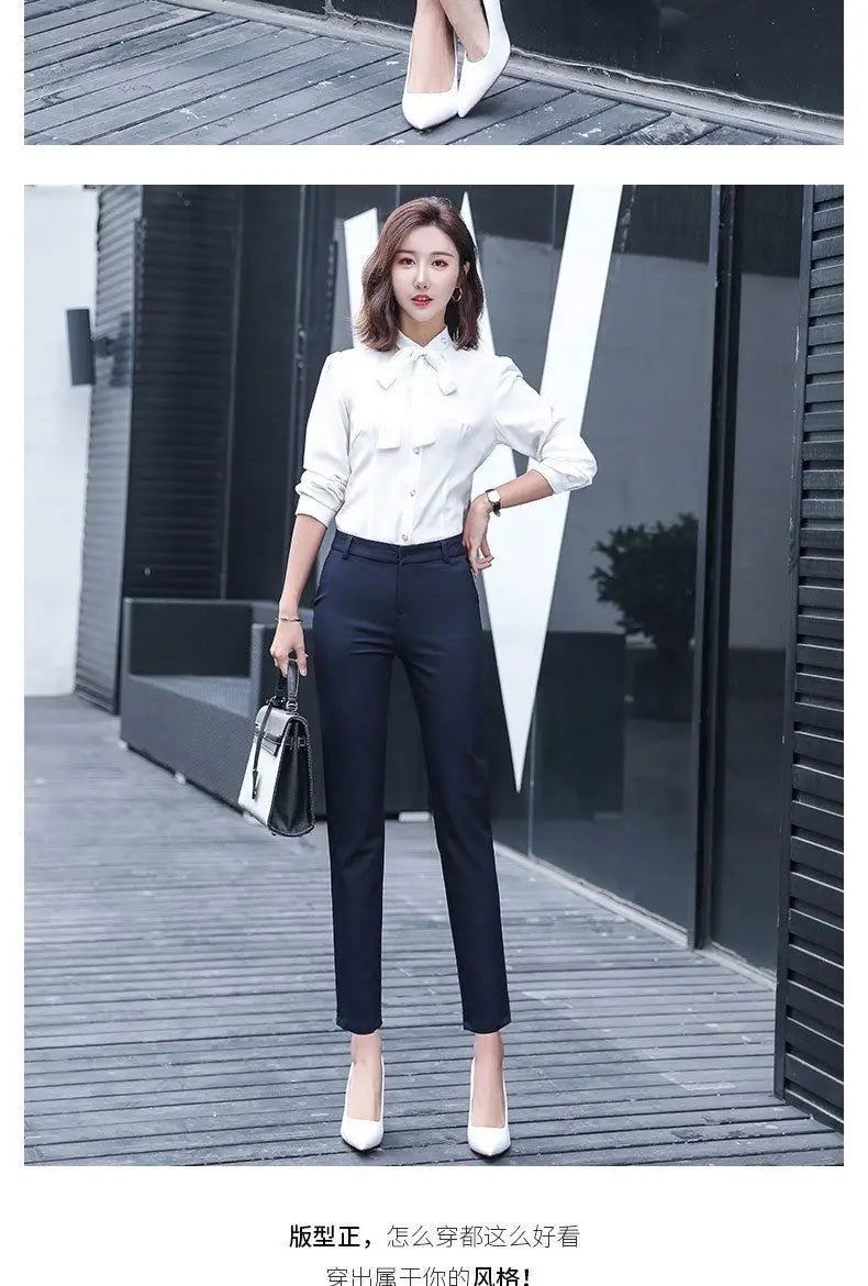 New Style Suit Pants for Women Spring and Summer Thin High Waist Slim Casual Women's Pants Professional Straight Pants
