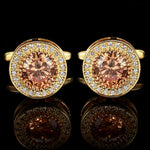 French Cufflinks for Men Light Luxury Women English Rhinestone Shirts Sleeve Studs High-end Business Banquet Suits Cuff Buttons