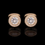 French Cufflinks for Men Light Luxury Women English Rhinestone Shirts Sleeve Studs High-end Business Banquet Suits Cuff Buttons