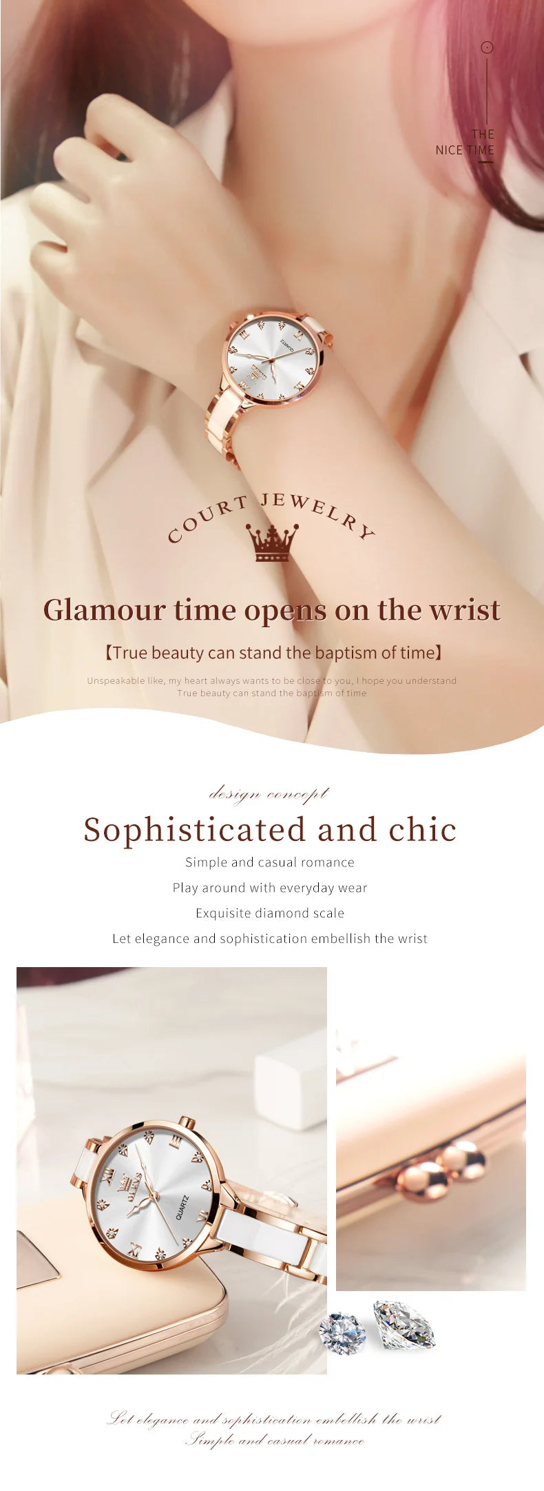 OLEVS 5872 Luxury Top Brand Watch For Women Waterproof Luminous Original Quartz Ladies Wristwatch Fashion Women's Watches