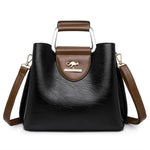 Vintage Luxe Leather Tote | Elegant Women's Shoulder & Crossbody Handbag