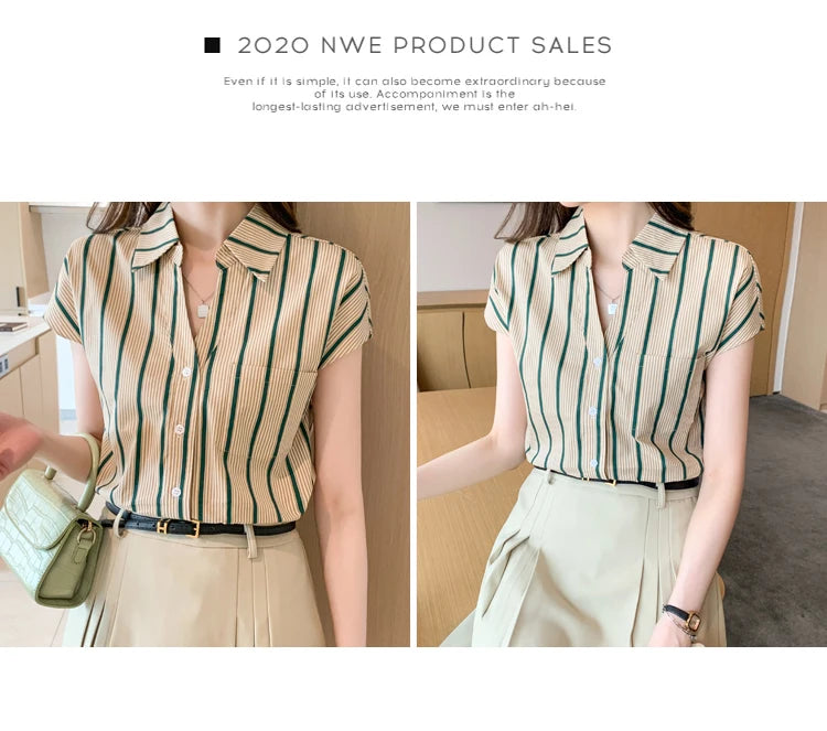 Fashion striped women blouses New Spring Summer ladies shirts sleeveless bottoming shirts Tops blusa mujer