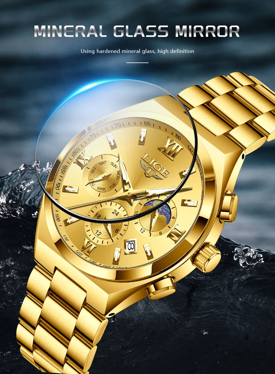 LIGE Top Brand Luxury Watch Women Simple Ladies Analog Quartz Wrist Watches Fashion Casual Waterproof Female Clock Montre Femme