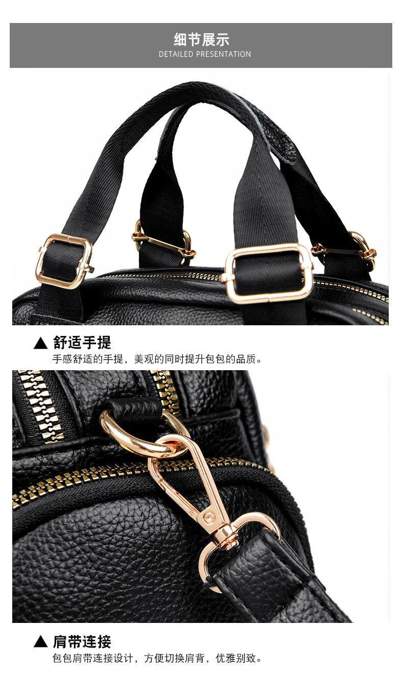 Luxury Designer Purse and Handbag Fashion High Quality Women's Shoulder Bag Large Capacity Soft Leather Locomotive Crossbody Bag