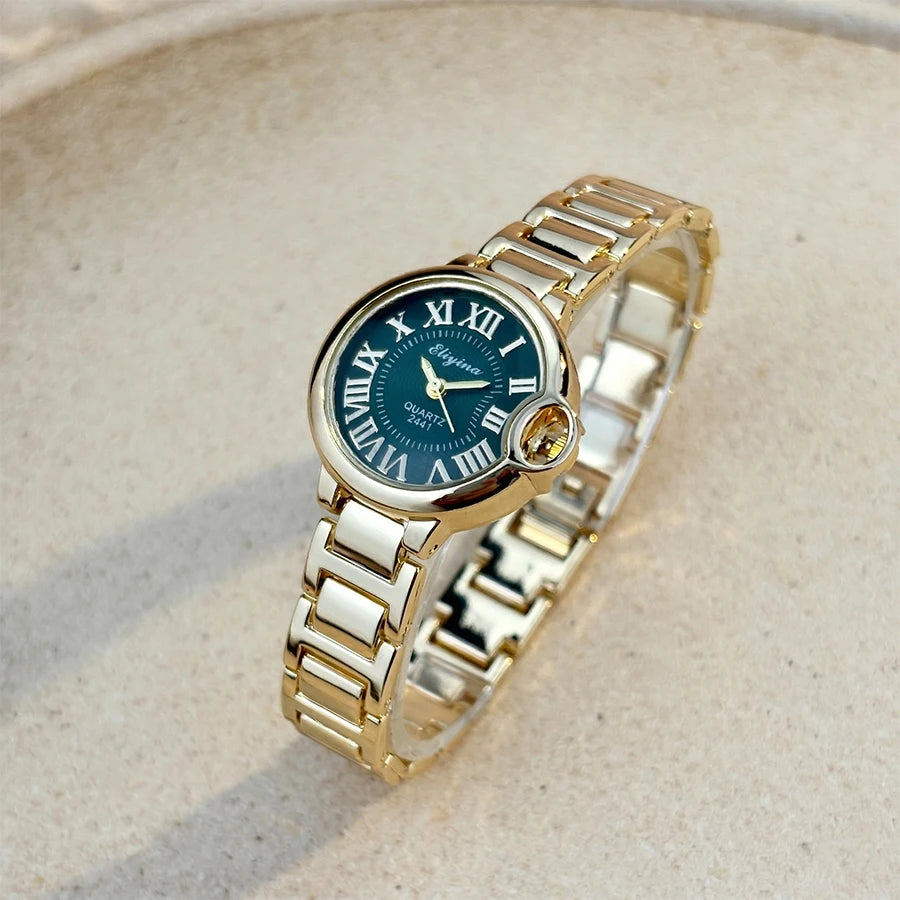 Elegant Ladies Wristwatch High-End Classic Aesthetic Alloy Steel Band Luxury Watch Stylish Timepiece for Women