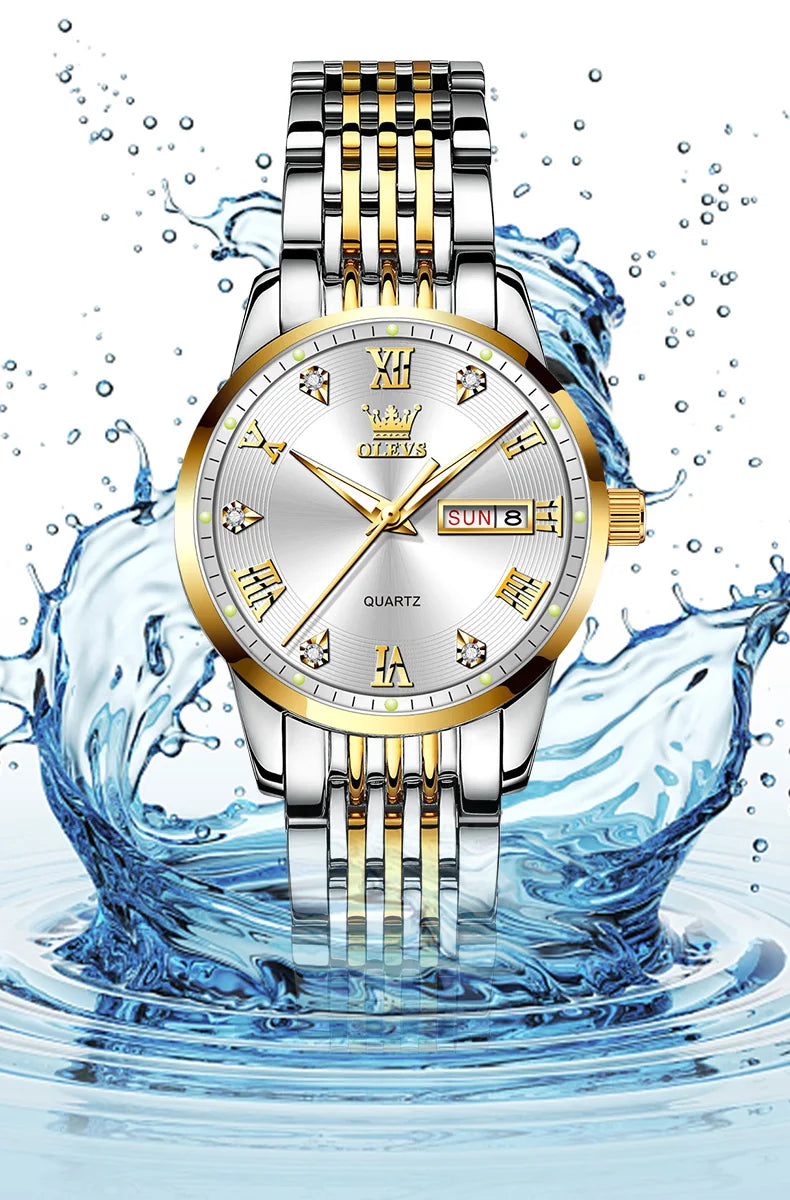 OLEVS Luxury Brand Watch for Women Fashion Quartz Women's Watches Waterproof Stainless Steel Elegant Ladies Wristwatch Original