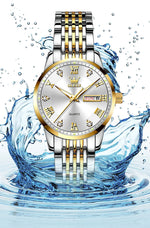OLEVS Luxury Brand Watch for Women Fashion Quartz Women's Watches Waterproof Stainless Steel Elegant Ladies Wristwatch Original