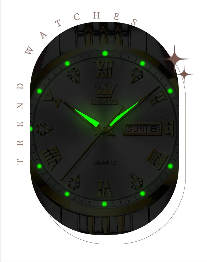 OLEVS Luxury Brand Watch for Women Fashion Quartz Women's Watches Waterproof Stainless Steel Elegant Ladies Wristwatch Original