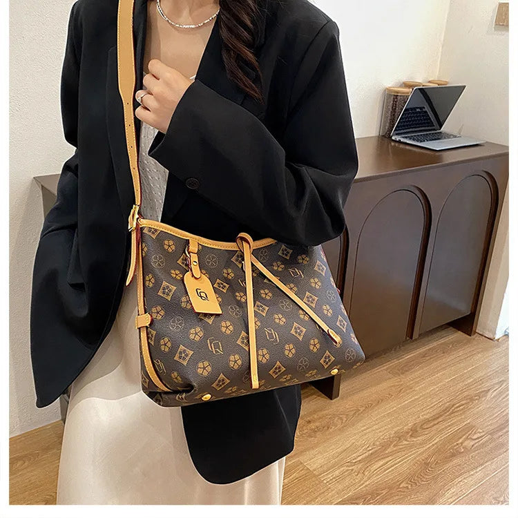 Luxury Brand Women's Shoulder Bag Premium Leather Ladies Crossbody Shoulder Handbags Elegent Ladies Totes Purses