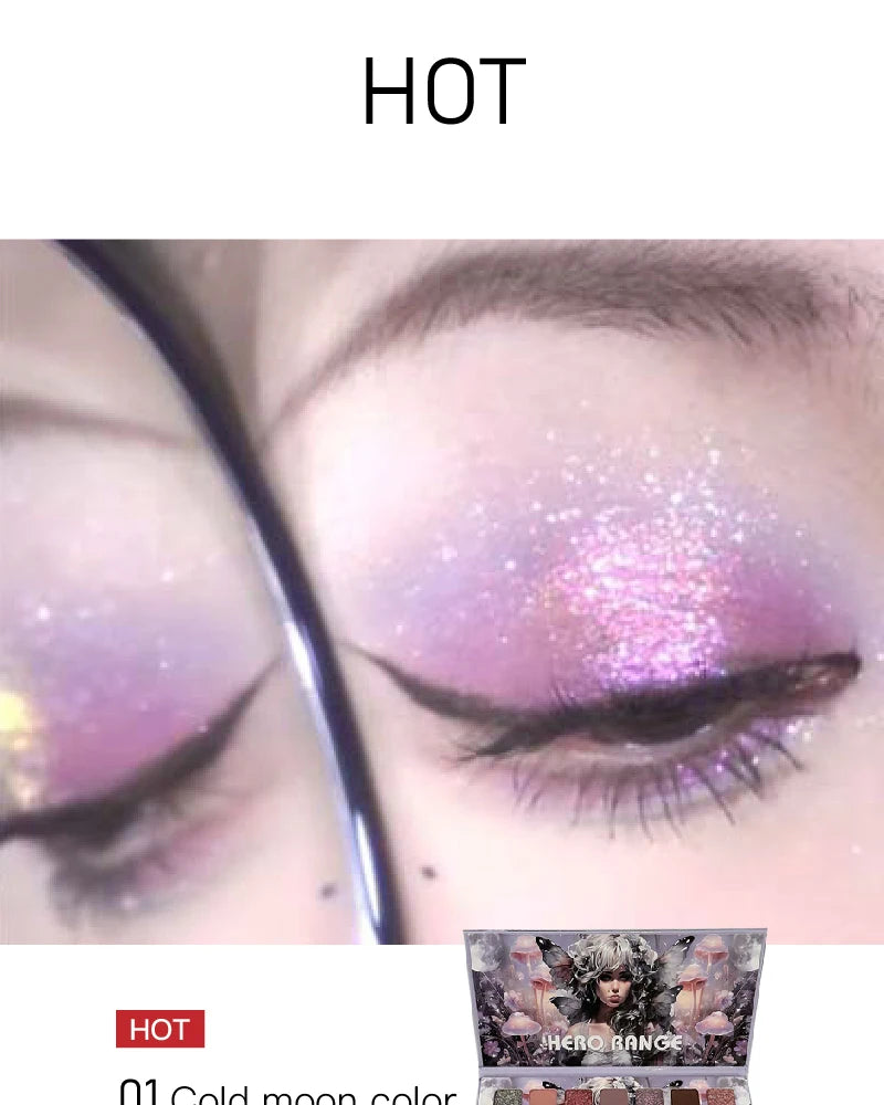 21-Color Chameleon Flashing Eyeshadow Palette Cold Moon Multi-functional Matte Shimmer Glitter Pigments Long-lasting Makeup