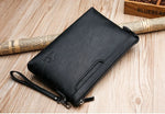 Luxury Brand Men's Wallet Men Long Purse Wallet Male Clutch Bag PU Leather Zipper Wallet Men Business Envelope Wallet Coin Purse