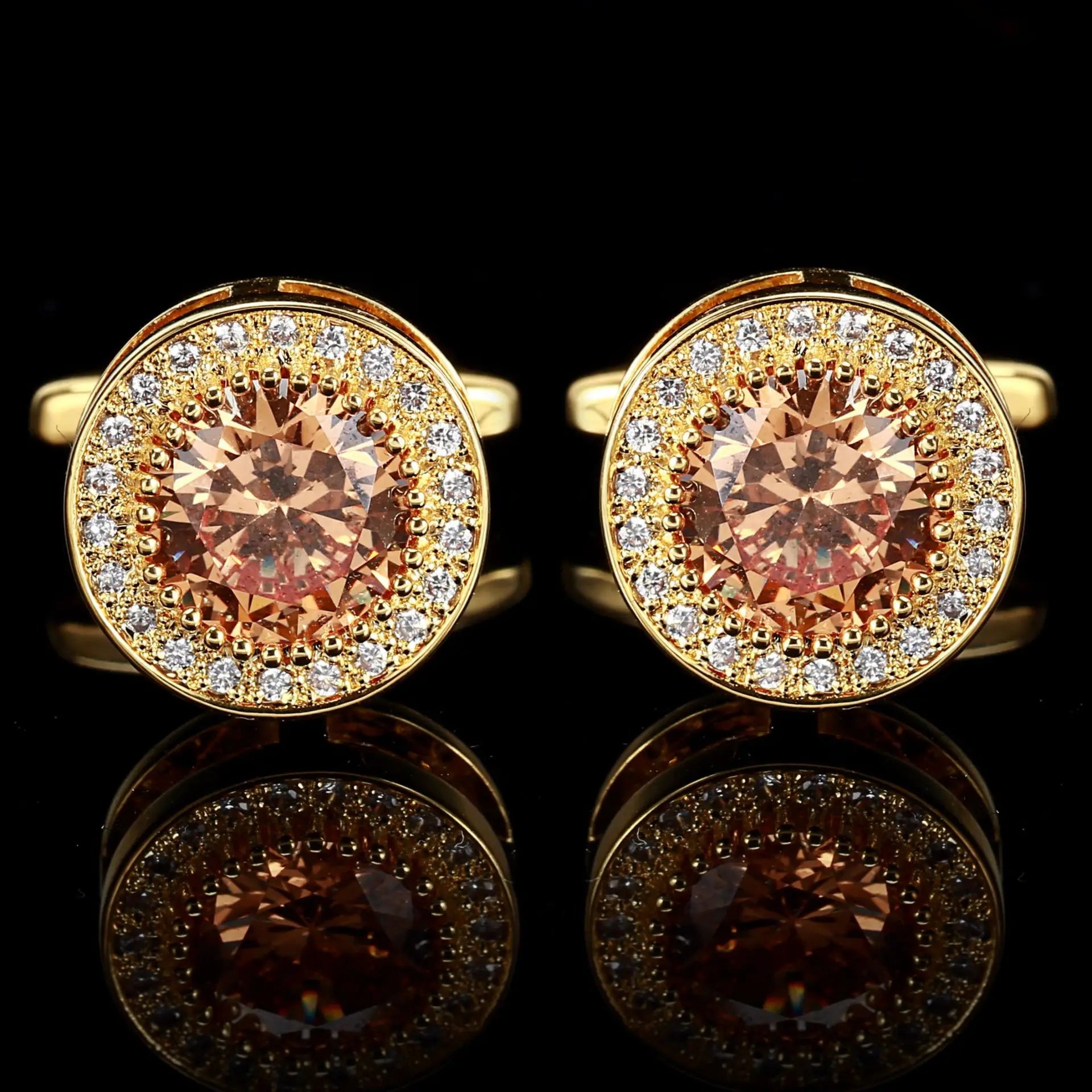 French Cufflinks for Men Light Luxury Women English Rhinestone Shirts Sleeve Studs High-end Business Banquet Suits Cuff Buttons