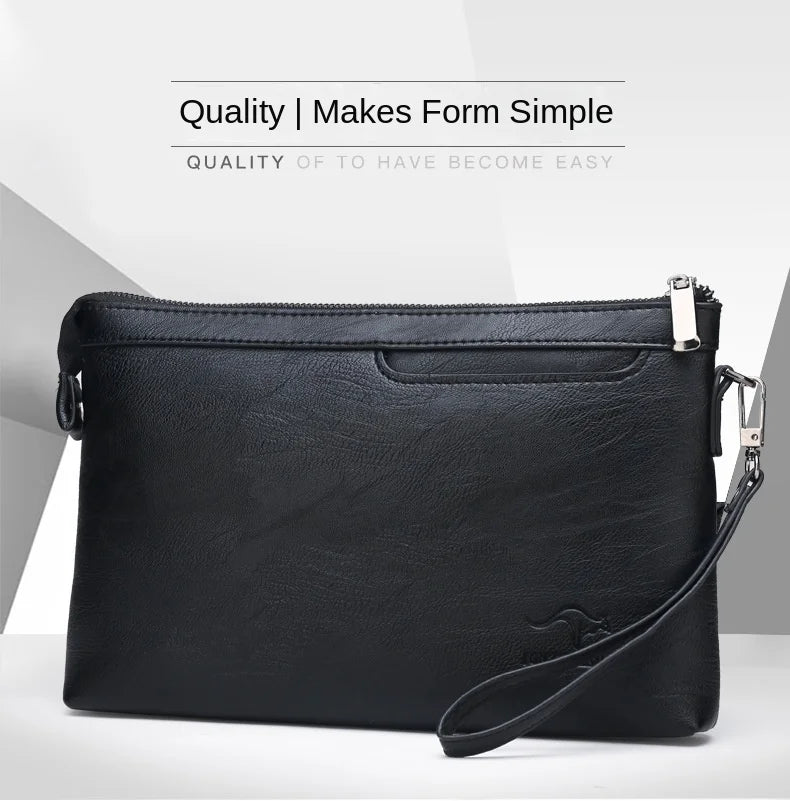 Luxury Brand Men's Wallet Men Long Purse Wallet Male Clutch Bag PU Leather Zipper Wallet Men Business Envelope Wallet Coin Purse