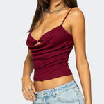 hirigin Chic Women Camisoles Solid Color Spaghetti Strap Casual Tank Tops Summer Fashion Sleeveless Tops Y2K Streetwear