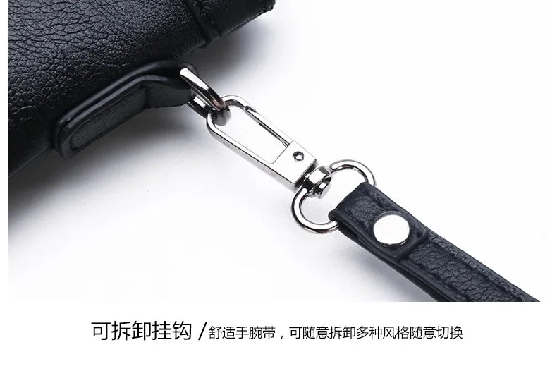 Luxury Brand Men's Wallet Men Long Purse Wallet Male Clutch Bag PU Leather Zipper Wallet Men Business Envelope Wallet Coin Purse