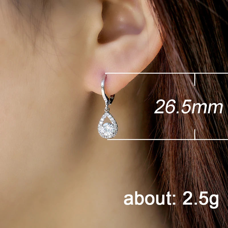New Waterdrop Shaped Drop Earrings for Women Simple and Elegant Lady's Ear Accessories Daily Wear Fashion Versatile Jewelry