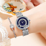 Women Bracelet Watches Silver Top Brand Luxury Ladies Wrist Watches Female Clock Full Steel Quartz Watches Elegant Fashion