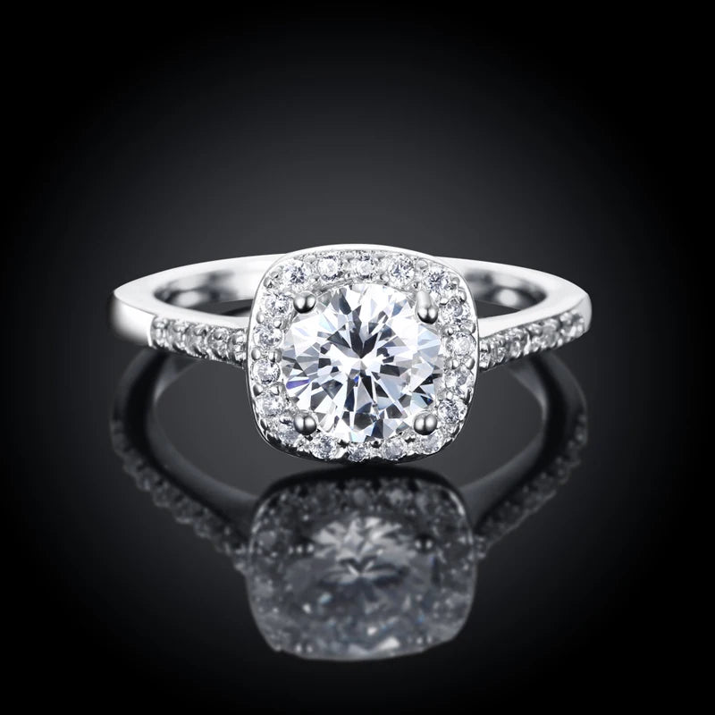 Fashion Rings For Women  Wedding Engagement Jewelry Accessory Cubic Zircon Stone Promise Finger Ring Anillos Femme
