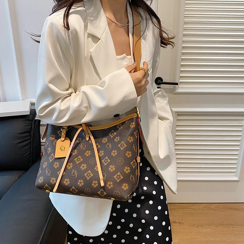 Luxury Brand Women's Shoulder Bag Premium Leather Ladies Crossbody Shoulder Handbags Elegent Ladies Totes Purses