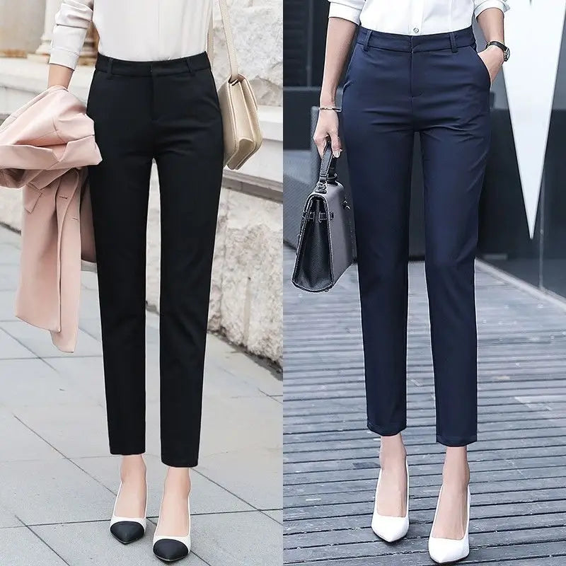 New Style Suit Pants for Women Spring and Summer Thin High Waist Slim Casual Women's Pants Professional Straight Pants