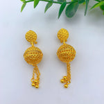 Brazilian 24k Gold Plated Jewelry Set For Women Wedding Long Bead Necklace Earrings Jewellery Dubai Nigerian Bridal Sets