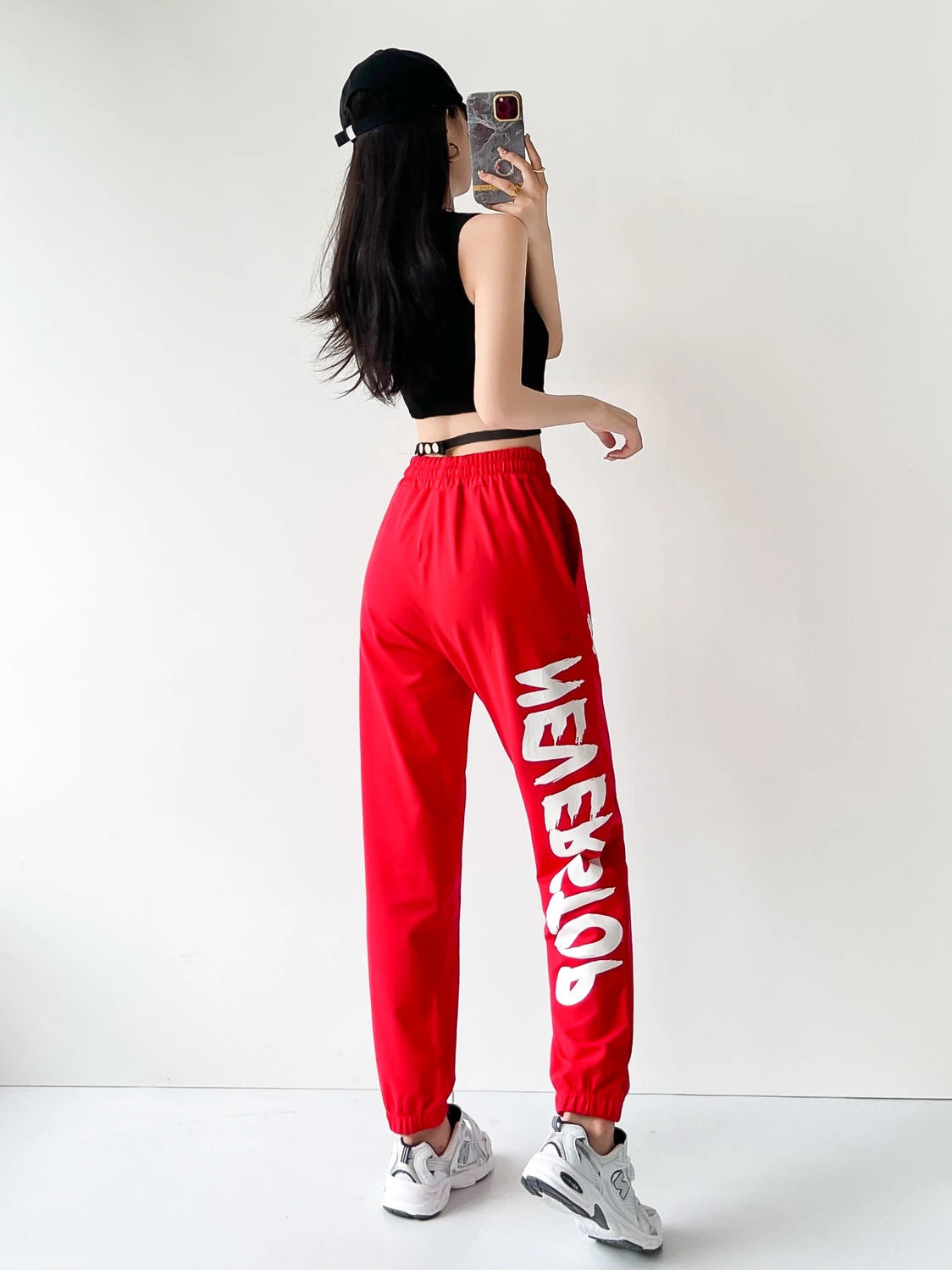 European American Style Sports Pants for Women Trendy High Waist Casual Woman Trousers Spring Summer New Fashion Y2K Pants