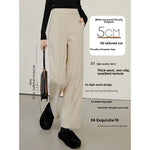 Luxe High-Waist Wool Blend Wide-Leg Trousers