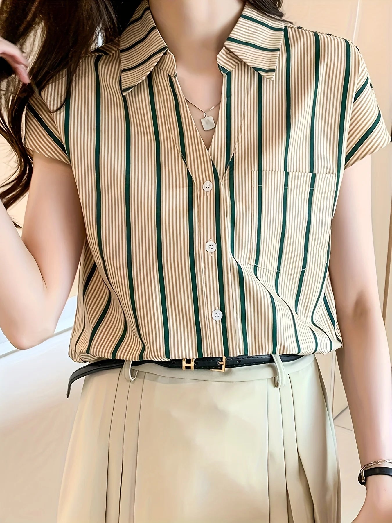 Fashion striped women blouses New Spring Summer ladies shirts sleeveless bottoming shirts Tops blusa mujer