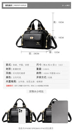 Luxury Designer Purse and Handbag Fashion High Quality Women's Shoulder Bag Large Capacity Soft Leather Locomotive Crossbody Bag