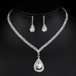 BLIJERY Fashion Bridesmaid Bridal Jewelry Sets for Women Rhinestone Crystal Necklace Earrings Sets Prom Wedding Jewelry Sets