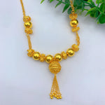 Brazilian 24k Gold Plated Jewelry Set For Women Wedding Long Bead Necklace Earrings Jewellery Dubai Nigerian Bridal Sets