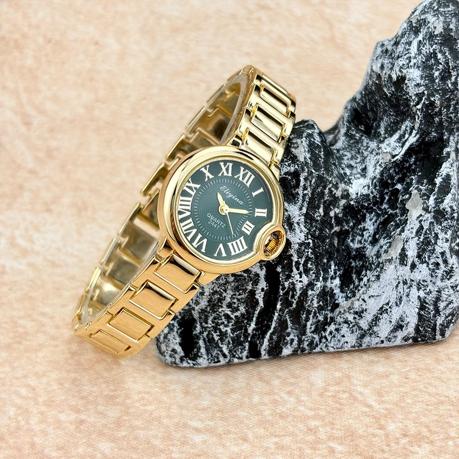 Elegant Ladies Wristwatch High-End Classic Aesthetic Alloy Steel Band Luxury Watch Stylish Timepiece for Women