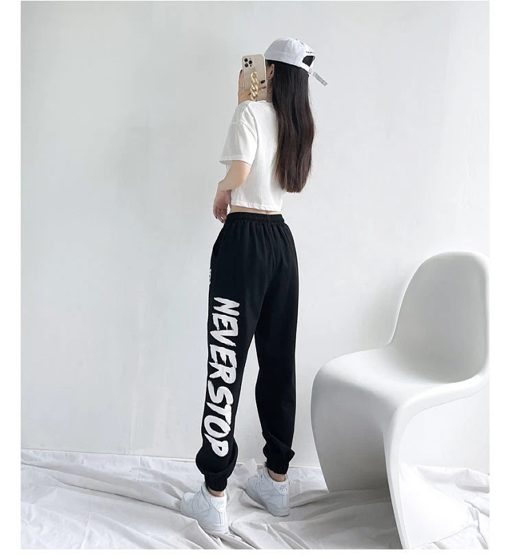 European American Style Sports Pants for Women Trendy High Waist Casual Woman Trousers Spring Summer New Fashion Y2K Pants