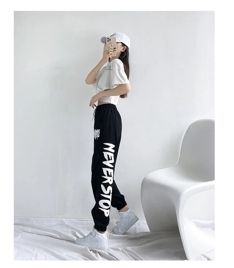 European American Style Sports Pants for Women Trendy High Waist Casual Woman Trousers Spring Summer New Fashion Y2K Pants